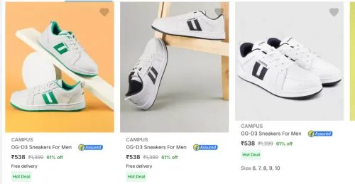 Image of Campus Men’s Casual Shoes starting at just ₹538