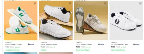 Image of Campus Men Shoes Starting at just ₹498