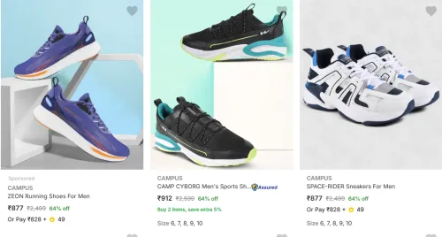 Image of CAMPUS Shoes for Men Minimum 60% Discount 