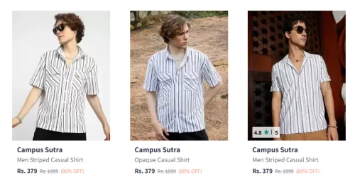 Image of Campus Sutra Men Fit Casual Shirt Starting At ₹379