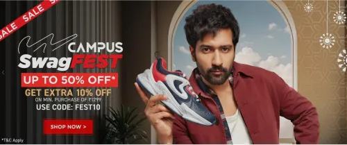 Image of CAMPUS Swag Fest : Up to 50% Off + Extra 10% Off