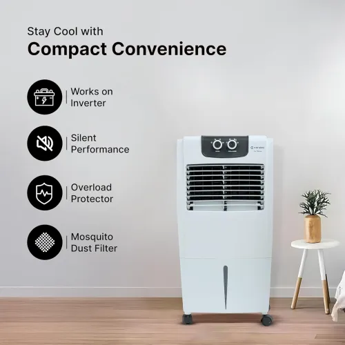 Image of Candes Portable Air Cooler 25L | Personal Air Cooler with IceTray 1400cmph Airflow | Room Aircooler for Home Use | 3 Spe