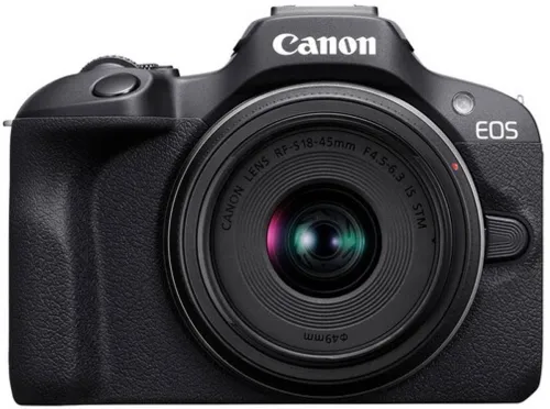 Image of Canon R100 Mirrorless Camera RF-S 18-45mm f/4.5-6.3 IS STM (Black)