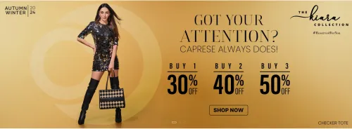 Image of CAPRESE BAGS Festive Offer : Buy 3 at 50% Discount + Extra 5% off