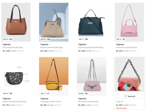 Image of Caprese Handbags At 80% Discount