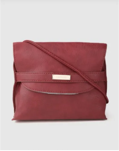 Image of Caprese Red Solid Sling Bag