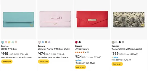 Image of Caprese Women's Wallets at minimum 70% Discount