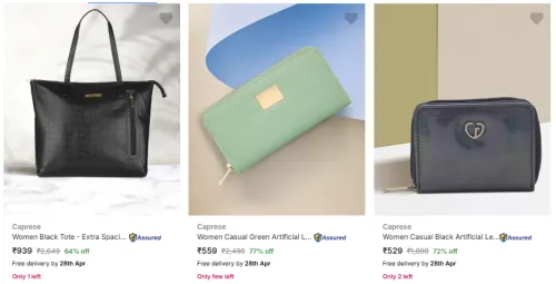Image of Caprese Women's handbags & Clutes at Minimum 80% Off