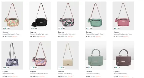 Image of Caprese women's sling bags starting @ ₹362