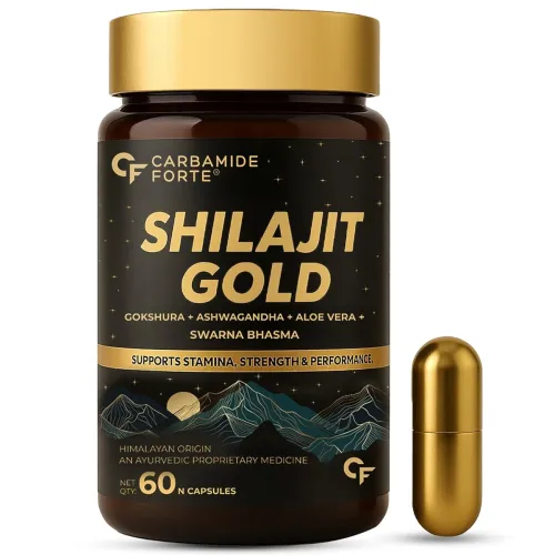 Image of Carbamide Forte Shilajit Gold Capsules For Men With Swarna Bhasma