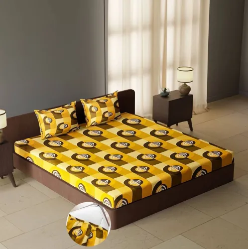 Image of Carlton London 144 TC Cotton Queen Fitted Bedsheet