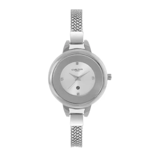 Image of Carlton london Analog Silver Dial Women's Watch