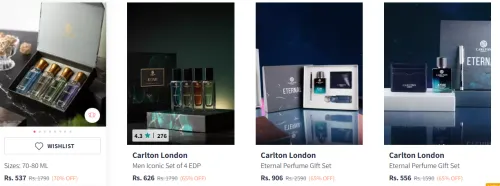 Image of Carlton London Unisex Elite Gift Set Eau De Parfum Starting Price @ ₹537