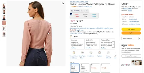 Image of Carlton London Women's Regular Fit Blouse