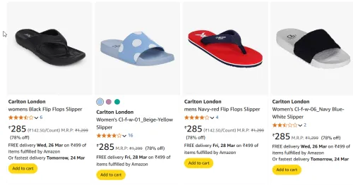 Image of Carlton London Women's Slipper Starting At @₹250