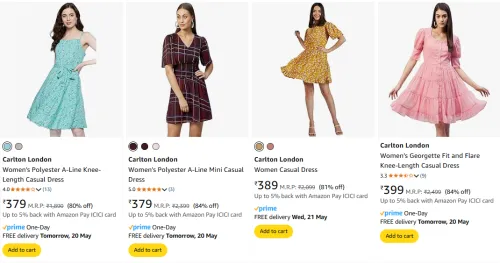 Image of Carlton London Women's Dresses at minimum 80% Discount