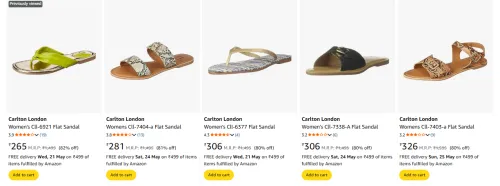 Image of Carlton London Women's Flats Starting @ ₹265