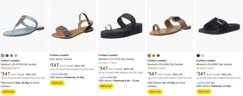 Image of Carlton London Women's Sandals at minimum 80% Discount