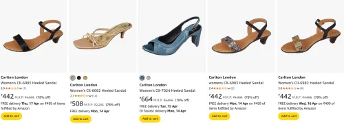 Image of Carlton London Women's Heeled Sandal minimum 78% Discount