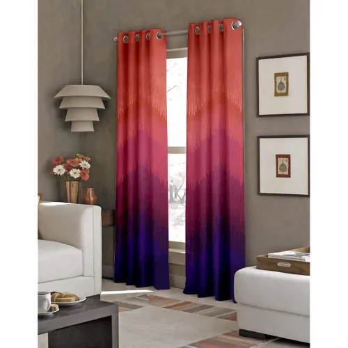 Image of Casableu Kudo Blackout Curtains 2 Piece Polyester Eyelets (Steel) (9 feet)