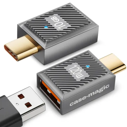 Image of Case-Magic 120W USB A to USB C OTG adapter.