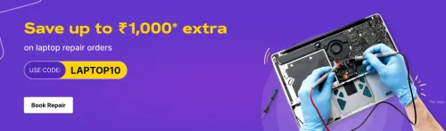 Image of Cashify Coupon : Flat upto ₹1000 on Laptop Repair Orders
