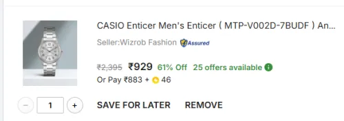 Image of CASIO Enticer ( MTP-V002D-7BUDF ) Men's Analog Watch