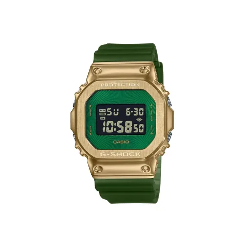 Image of Casio G-Shock GM-5600CL-3DR Gold IP Green Digital Dial