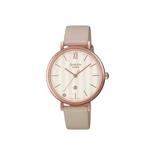 Image of Casio Sheen Analog Rose Gold Dial Women's Watch