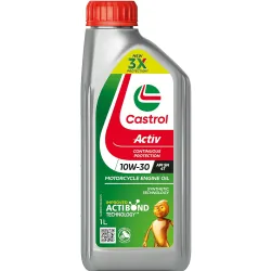 Castrol Activ 10W-30 4T Engine Oil for Bikes with Synthetic Technology (1L)