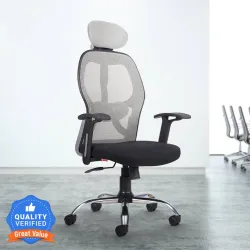 CELLBELL Taurus C100 Lite Mesh Office Chair (High Back, Grey)
