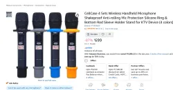 CellCase 4 Sets Wireless Handheld Microphone