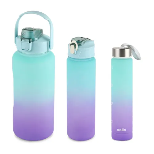Image of CELLO All Day Plastic Water Bottles, 310ml, 790ml, 2085ml Set of 3