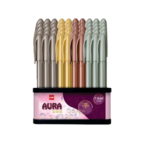 Image of Cello Aura Shine Ball Pen, Blue Ink