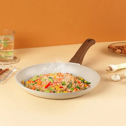 Image of Cello Beige Aluminium Castello Die Cast Induction Taper Frying Pan