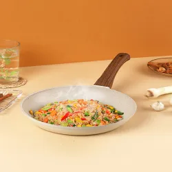 Cello Beige Aluminium Castello Die Cast Induction Taper Frying Pan