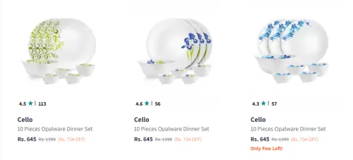 Image of Cello Borosil Kitchen Set Starting @ ₹645