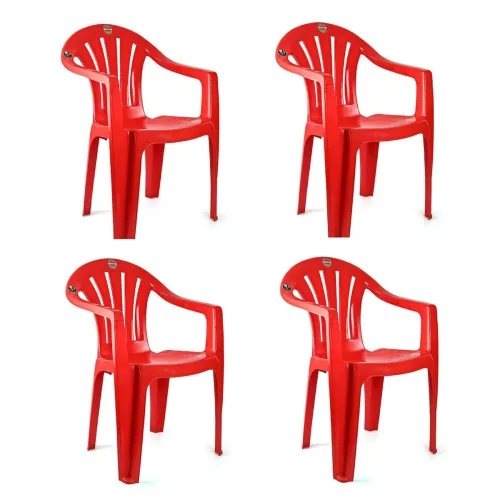 Image of Cello Capri Arm Chair (Red, Set of 4)