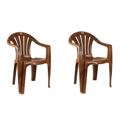 Image of Cello Capri Chair Set (Pack of 2, Sandalwood Brown)