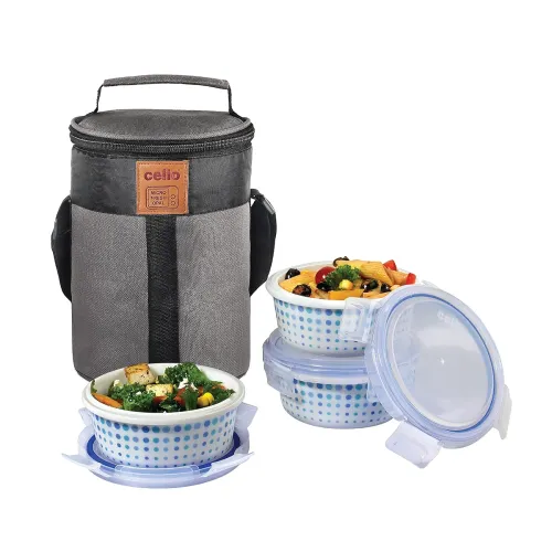 Image of CELLO Cool Dots Opalware Lunch Box 300ml