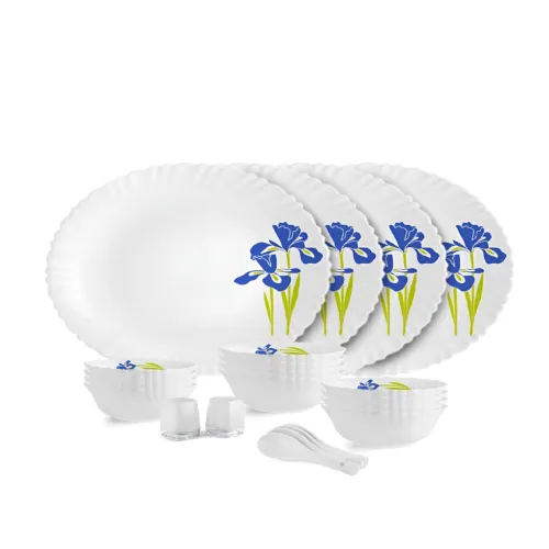 Image of Cello Dazzle Series 22 Pieces Opalware Microwave Safe Dinner Set