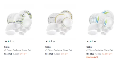 Image of Cello Dinner set at Minimum 60% Discount
