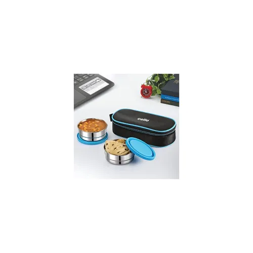Image of CELLO Eco Bite Lunch Box (2 Containers, Leak Proof, Microwave Safe)