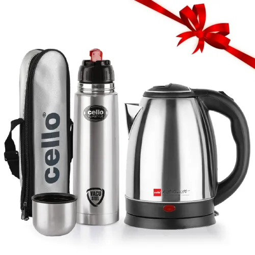 Image of Cello Electric Kettle 1.8 Ltr , Bottle 750 ml , Electric Kettle 2.55 Ltr
