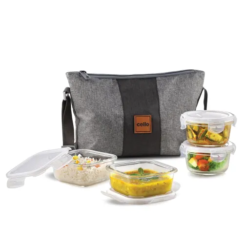 Image of CELLO Glassy Square Lunch Box