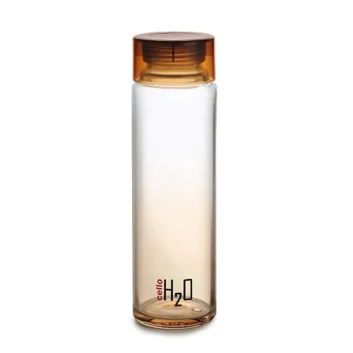 Image of CELLO H2O Dual Color Glass Fridge Water Bottle