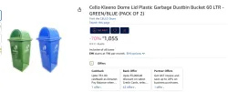 Cello Kleeno Dome Garbage Dustbin 60tr PO2
