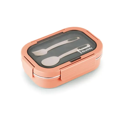 Image of CELLO Lunch Buddy Lunch Box with Plastic Spoon and Fork