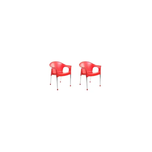 Image of Cello Metallo Chair Red 2Pcs