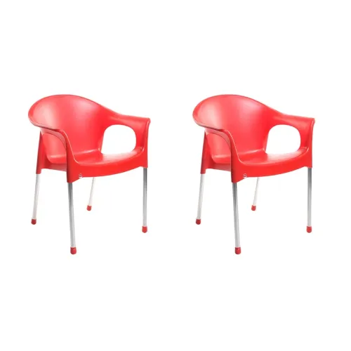 Image of Cello Metallo Chair Red Set of 2